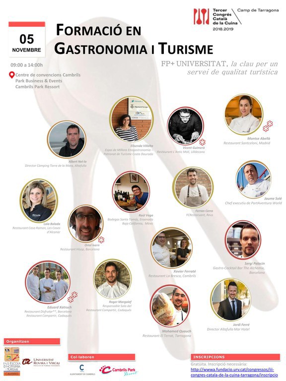 Cambrils acull una jornada sobre formació en turisme i gastronomia en el marc del 3r Congrés Català de la Cuina.