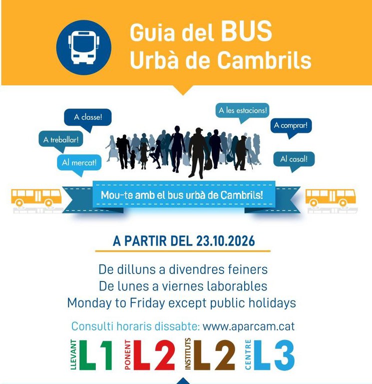 Cambrils adapta els horaris i recorreguts dels autobusos amb motiu del desmuntatge del pont de la riera.
