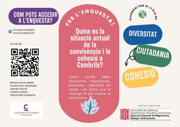 Cambrils inicia una diagnosi participada per elaborar el  II Pla de Ciutadania, Diversitat i Cohesió.