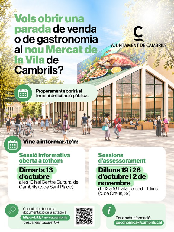Cambrils ofereix assessorament als operadors interessats en obrir una parada al Mercat de la Vila.