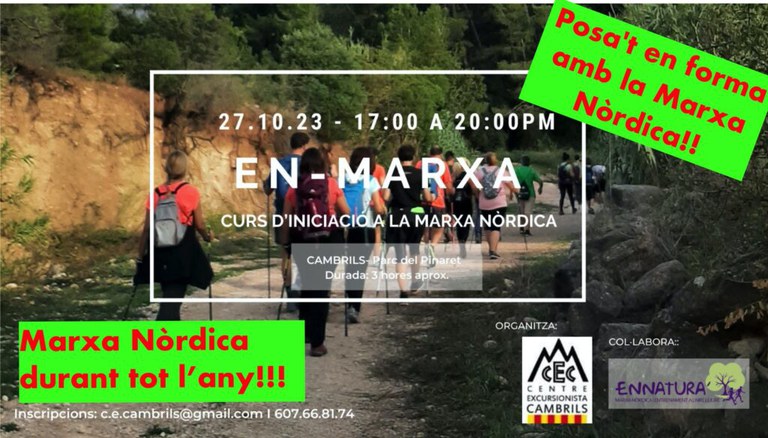 El Centre Excursionista de Cambrils ofereix un curs d’iniciació a la marxa nòrdica i sortides setmanals.
