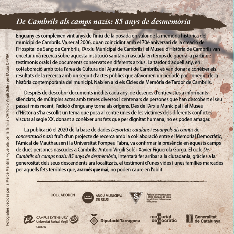 Cicle de Memòria de Tardor