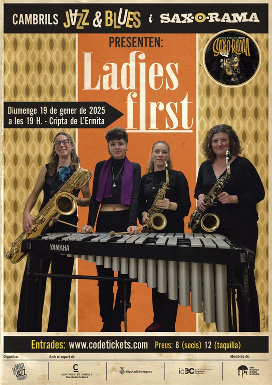 El Festival Sax-O-Rama arriba per primer cop a Cambrils de la mà de Cambrils la mar de jazz amb el concert de Ladies First.