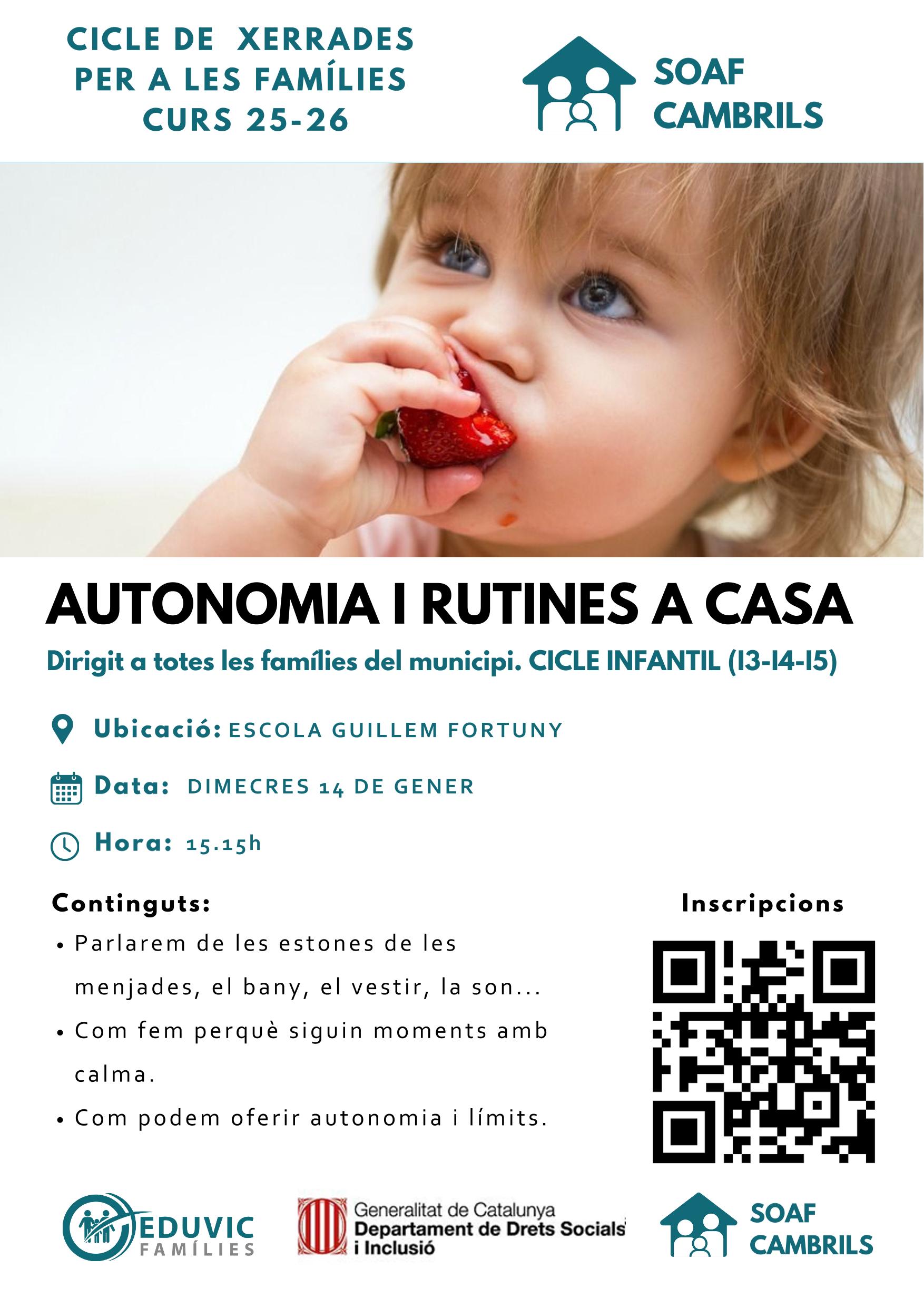 Xerrada sobre autonomia i rutines