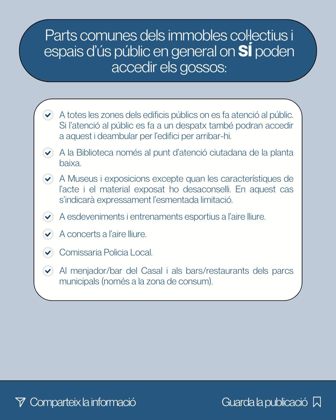 Zones on poden entrar els gossos