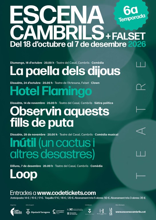 Escena Cambrils torna aquesta tardor amb teatre, humor i noves mirades sobre la creació escènica.