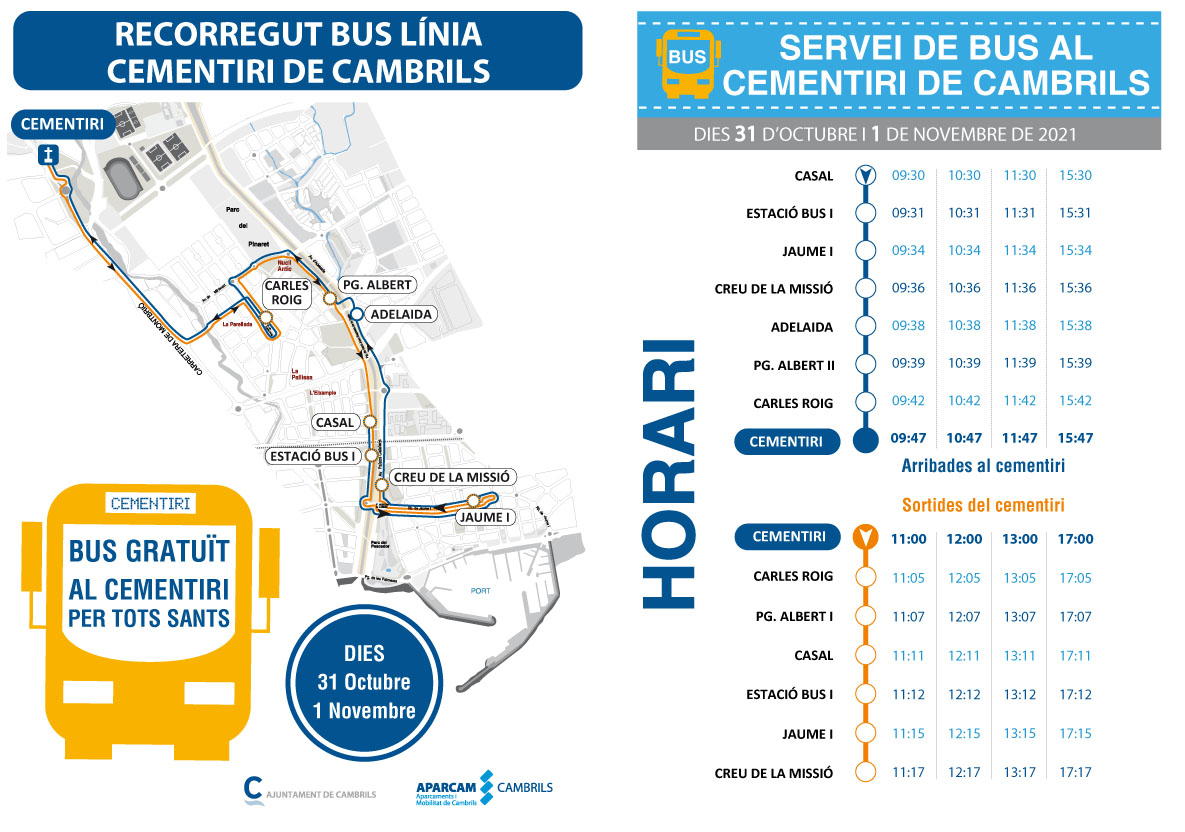 "HORARIS SERVEI DE BUS AL CEMENTIRI DIES 31 doctubre i 1 de novembre.jpg"