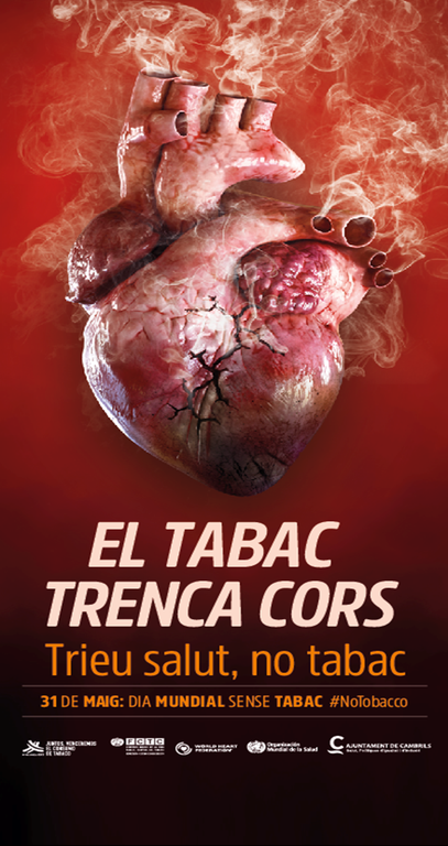 L’Ajuntament de Cambrils s’adhereix a la XIX Setmana sense Fum  i a la campanya “El tabac trenca cors”.