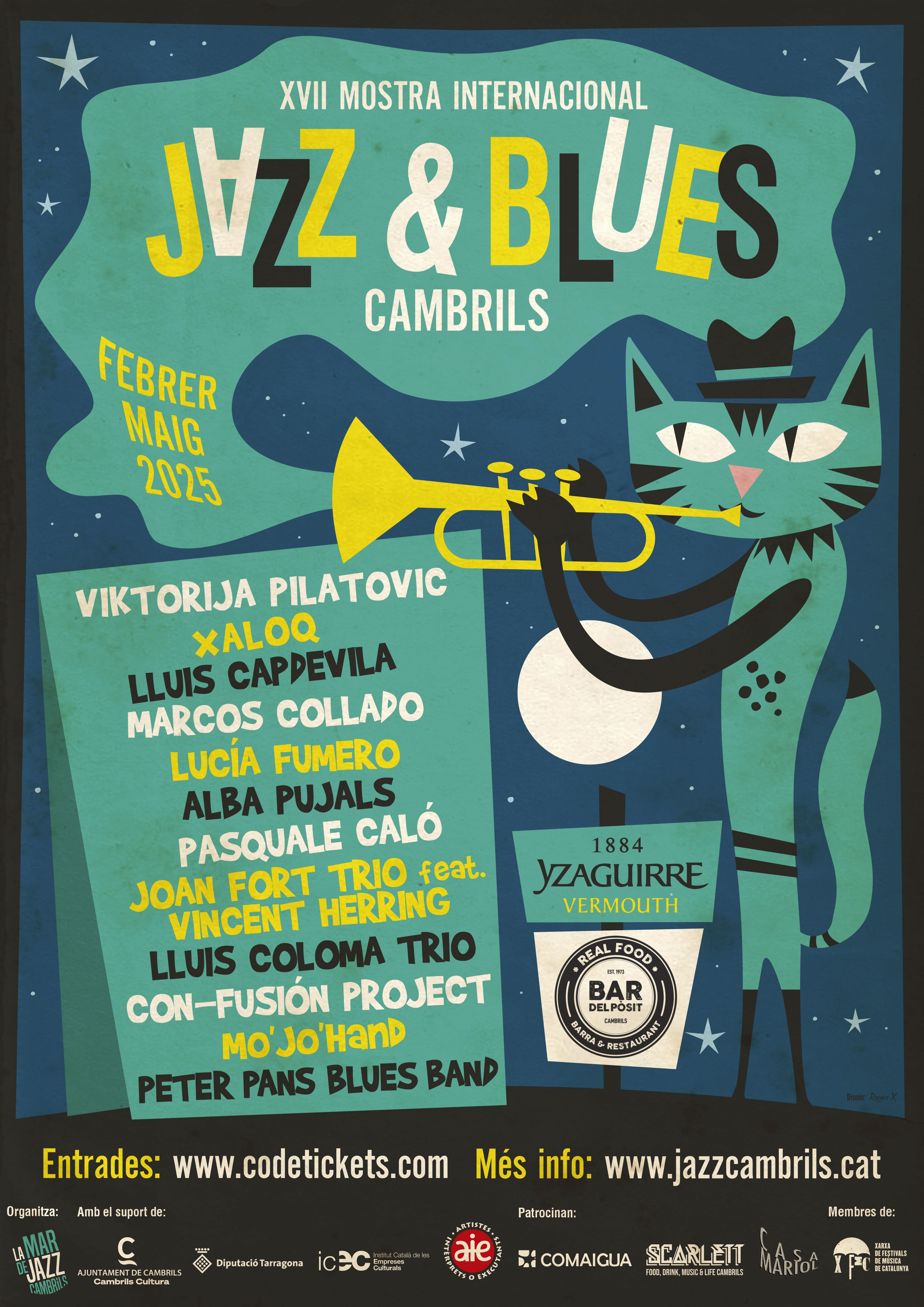Cartell de la 17a Mostra Cambrils Jazz & Blues 2025