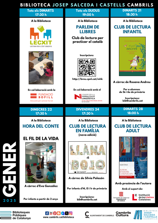 La Biblioteca de Cambrils arrenca el 2025 amb els contes d’Eva González i Isabel Olesti.