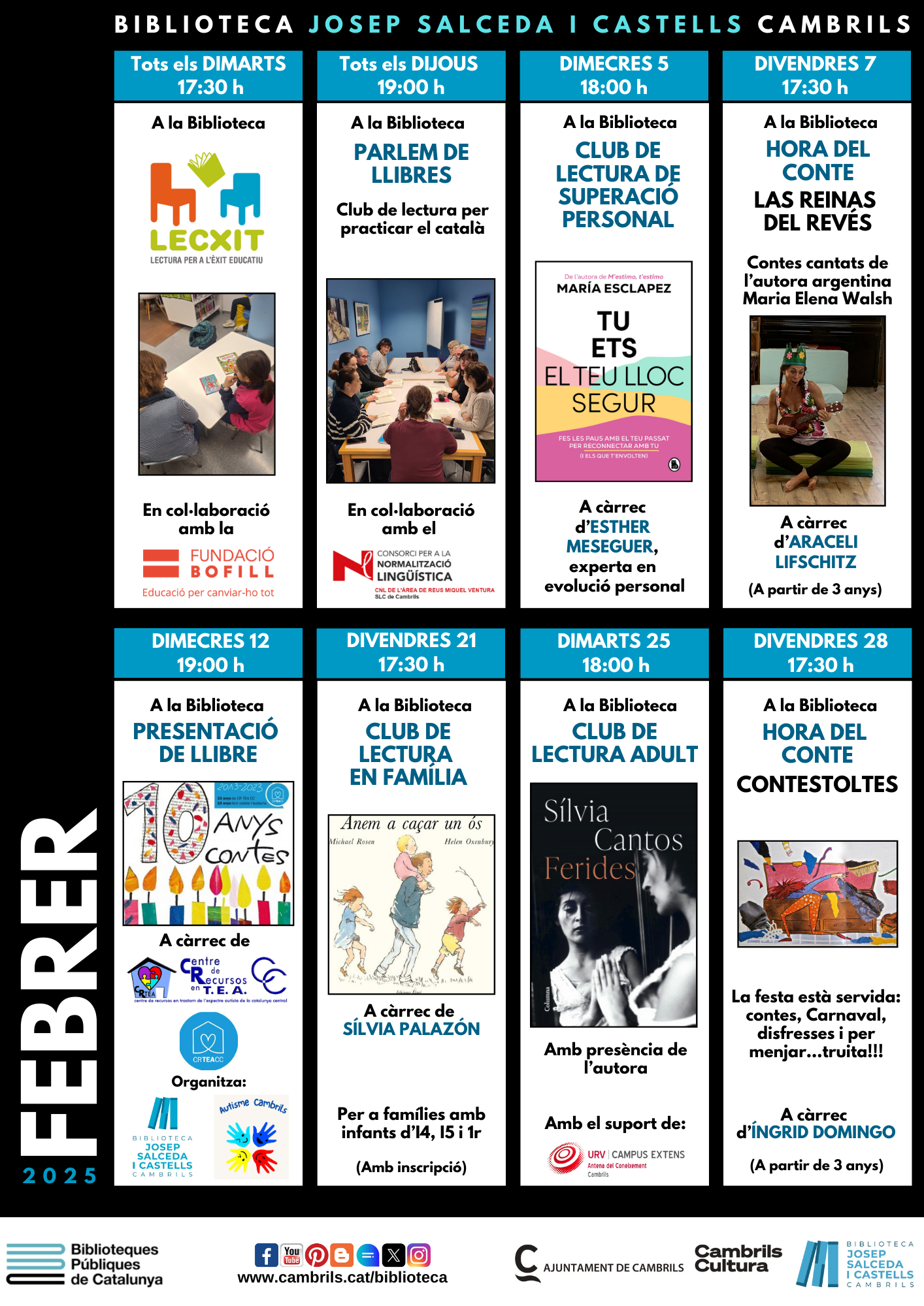 Agenda del febrer de la biblioteca