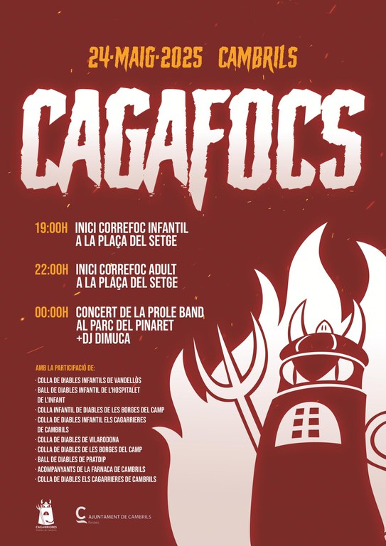 La tercera edició del correfoc Cagafocs il·luminarà el barri antic de Cambrils la nit del 24 de maig.