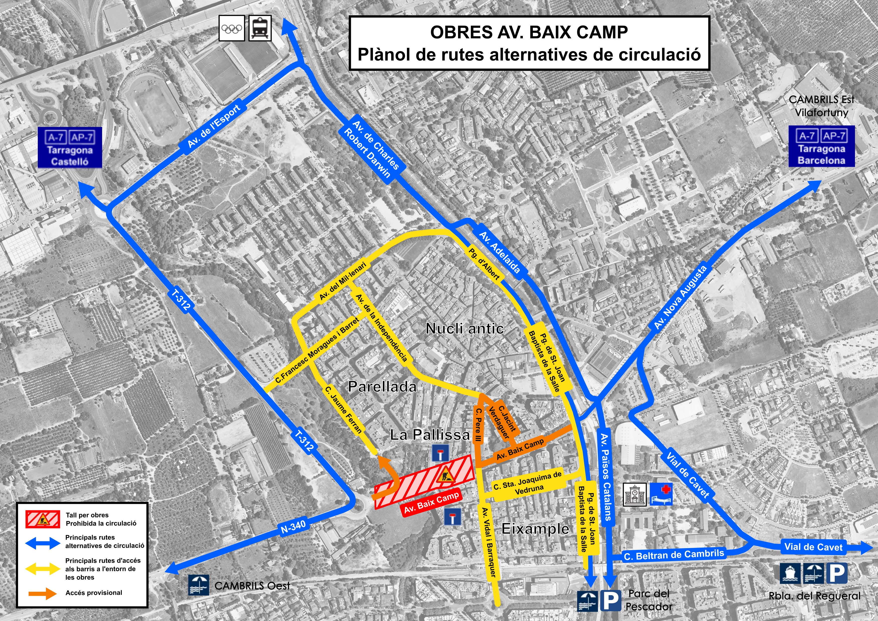 Rutes alternatives provisionals