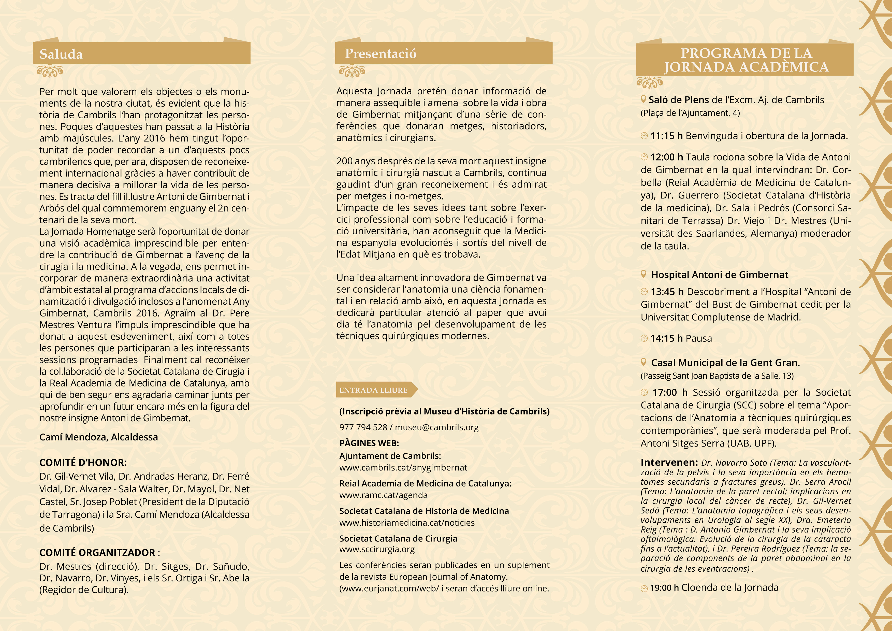 Programa de la jornada acadèmica