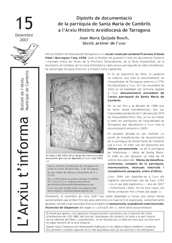 l'Arxiu t'informa 15