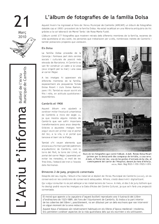 l'Arxiu t'informa 21