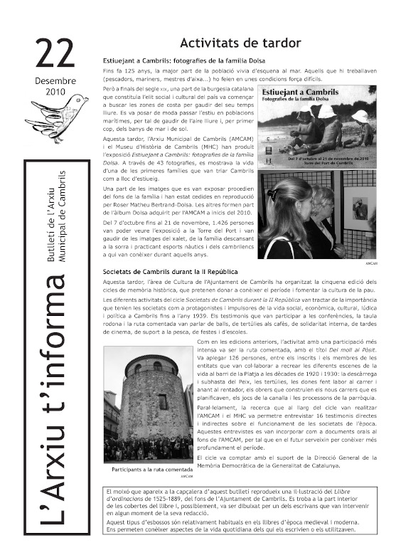 l'Arxiu t'informa 22