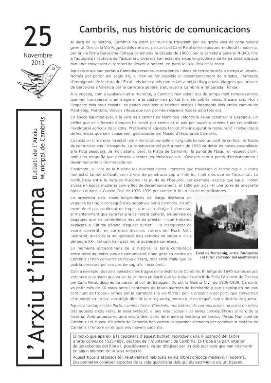 l'Arxiu t'informa 25