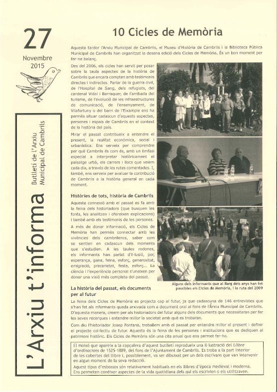 l'Arxiu t'informa 27