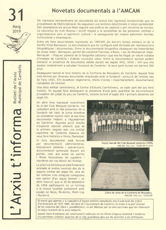 l'Arxiu t'informa 31