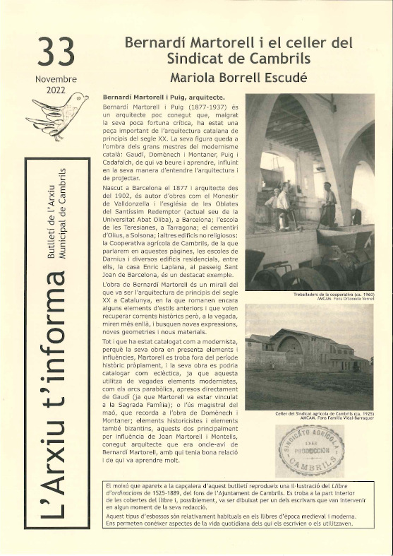 l'Arxiu t'informa 33