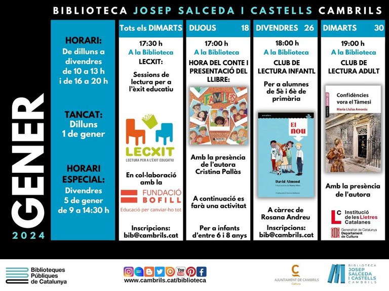 Cristina Pallàs presenta el seu llibre “Famílies” a la biblioteca de Cambrils.