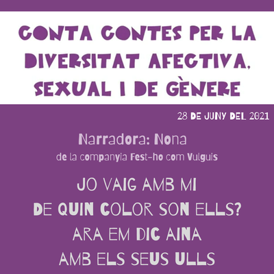 Contes per la diversitat afectiva sexual i de gènere 28-6-21