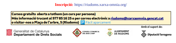 Cursos d'informàtica gratuits - Xarxa òmnia.