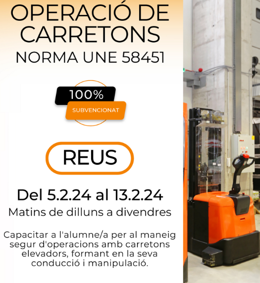 CURSOS IDFO gratuïts - carretiller i transpalet.