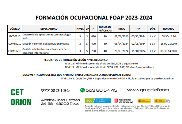 Cursos CIEF